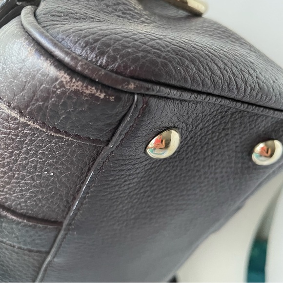 Gucci Leather Handbag Dark Brown Authentic - Picture 10 of 16